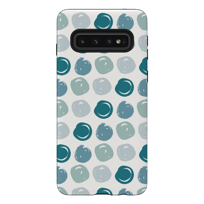 Galaxy S10 StrongFit Little Circles by Creativeaxle