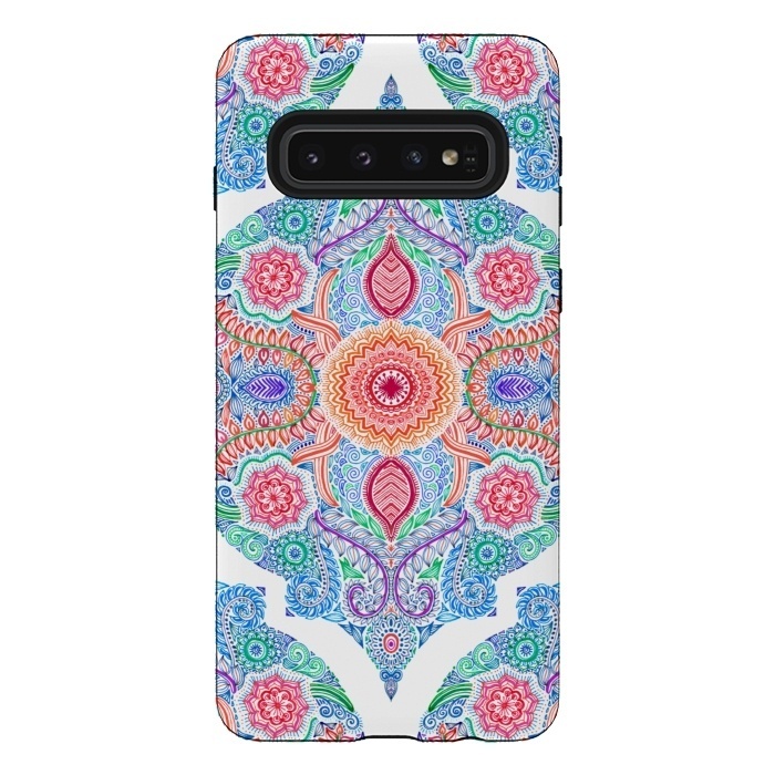 Galaxy S10 StrongFit Ink and Symmetry in Rainbow Brights by Micklyn Le Feuvre