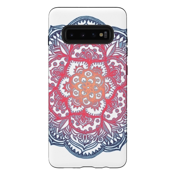 Galaxy S10 plus StrongFit Radiant Medallion Doodle by Micklyn Le Feuvre