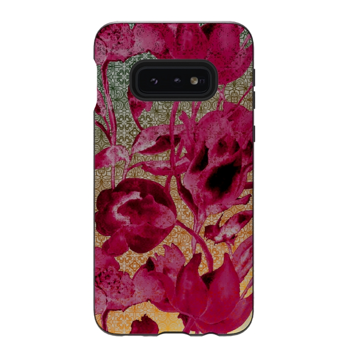 Galaxy S10e StrongFit Lacey floral by Kashmira Baheti