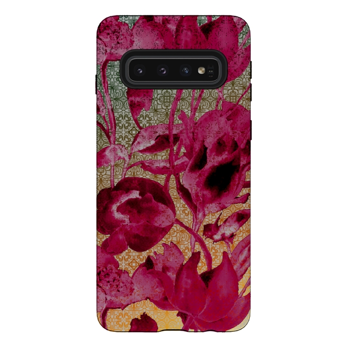 Galaxy S10 StrongFit Lacey floral by Kashmira Baheti
