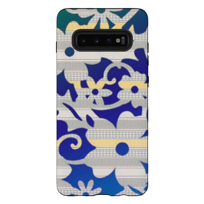 Galaxy S10 plus StrongFit Patterned floral by Kashmira Baheti