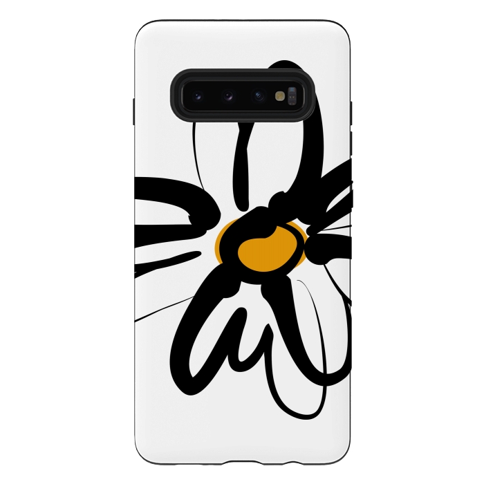 Galaxy S10 plus StrongFit Doodle Daisy by Majoih