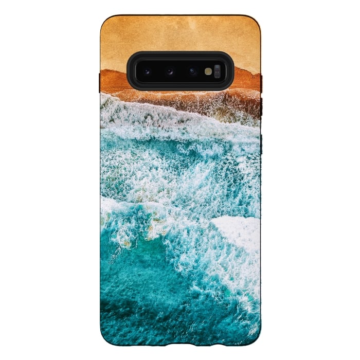 Galaxy S10 plus StrongFit Tropical VI - Beach Waves II by Art Design Works