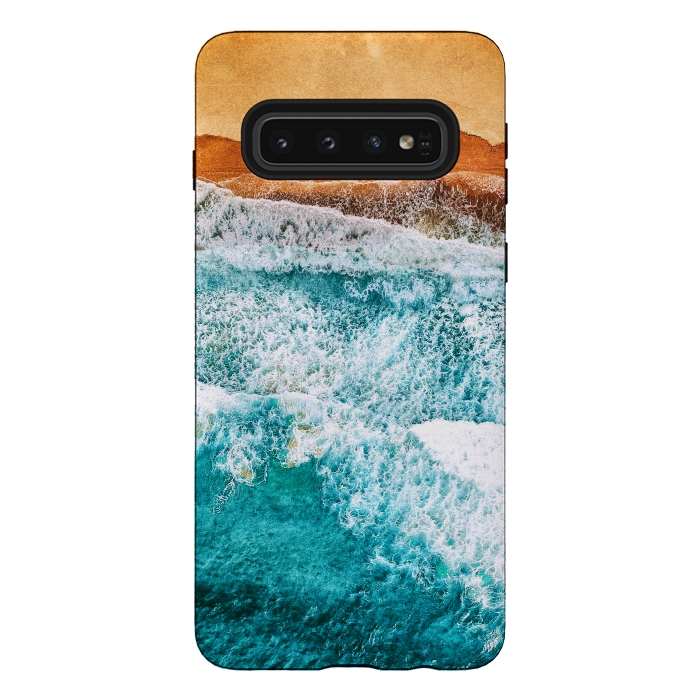 Galaxy S10 StrongFit Tropical VI - Beach Waves II by Art Design Works