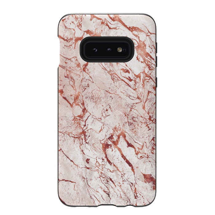 Galaxy S10e StrongFit ROSE GOLD MARBLE by Art Design Works