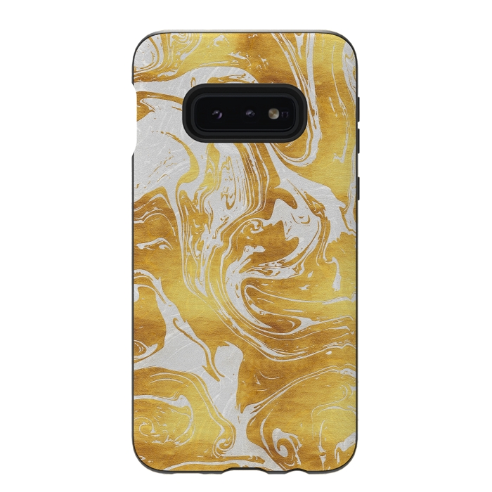 Galaxy S10e StrongFit White Dragon Marble by Art Design Works