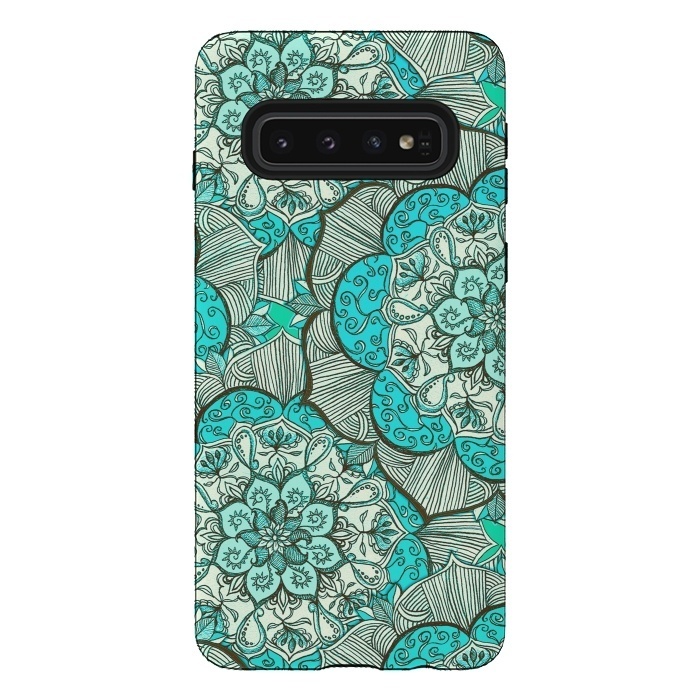 Galaxy S10 StrongFit Fresh Doodle in my Happy Colours by Micklyn Le Feuvre