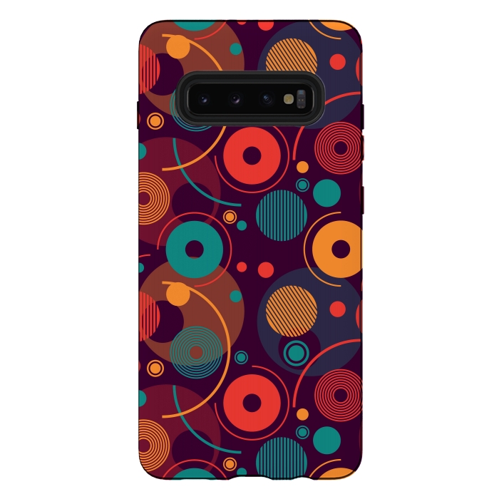 Galaxy S10 plus StrongFit colorful rounded shapes by TMSarts