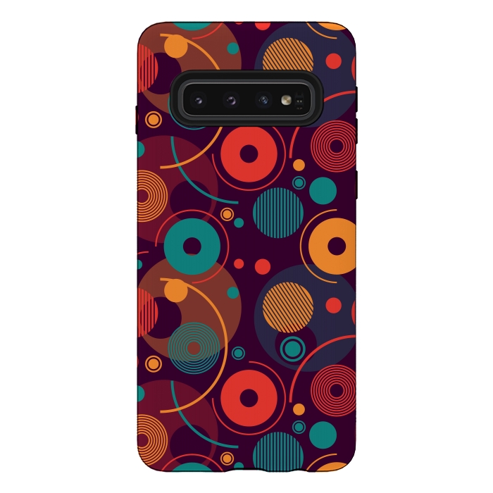 Galaxy S10 StrongFit colorful rounded shapes by TMSarts