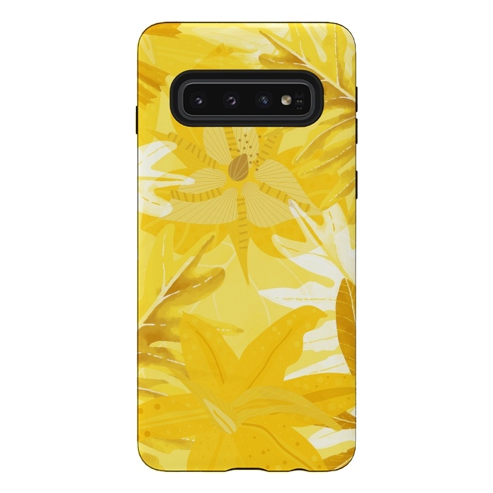 Galaxy S10 StrongFit My Sunny Gold Aloha Jungle by  Utart