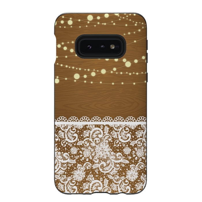Galaxy S10e StrongFit String Lights & Lace by Quirk It Up