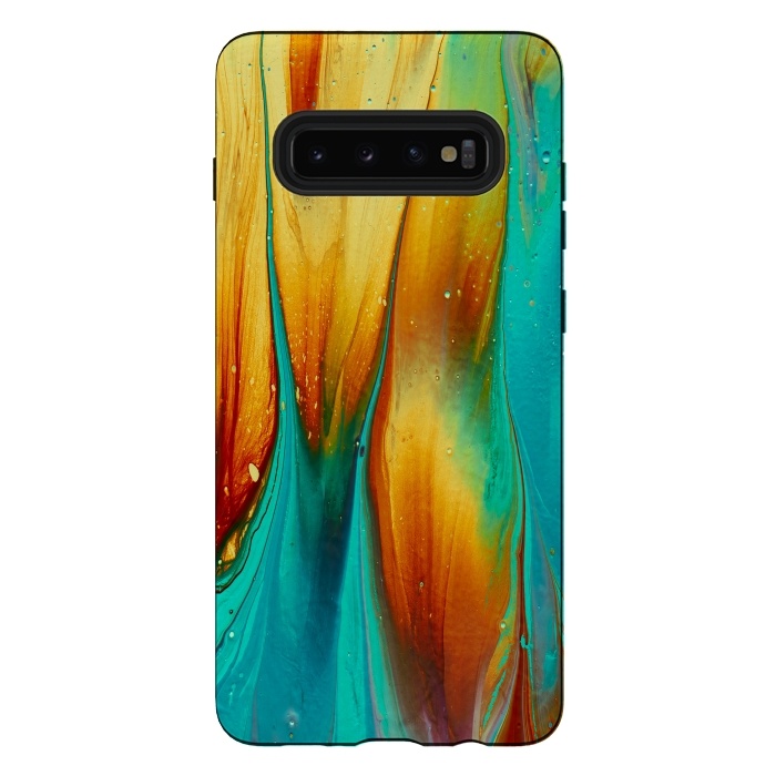 Galaxy S10 plus StrongFit Colorful Ink Marble by  Utart
