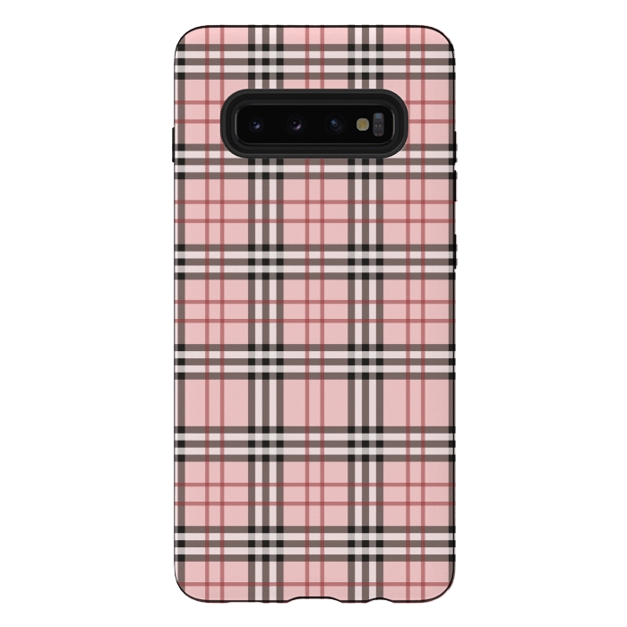 Galaxy S10 plus StrongFit Luxury Plaid by Quirk It Up