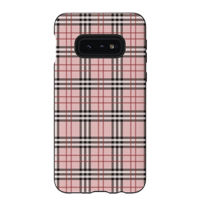 Galaxy S10e StrongFit Luxury Plaid by Quirk It Up