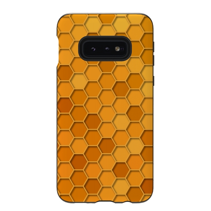 Galaxy S10e StrongFit Hexagonal Honeycomb Pattern by Quirk It Up
