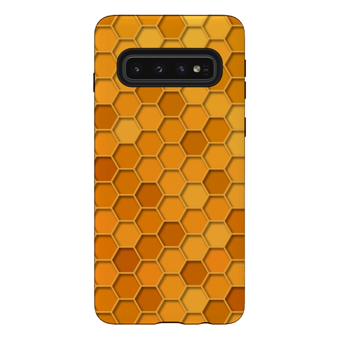 Galaxy S10 StrongFit Hexagonal Honeycomb Pattern by Quirk It Up