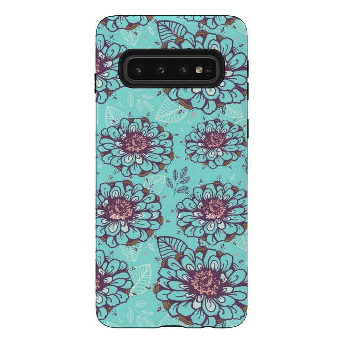 Galaxy S10 StrongFit Floral Garden  by Rose Halsey