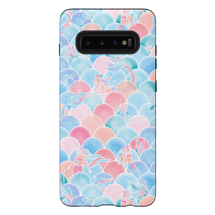 Galaxy S10 plus StrongFit Bubbly Sunset Ocean by gingerlique