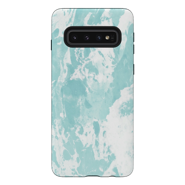 Galaxy S10 StrongFit Mint blue abstract by Jms