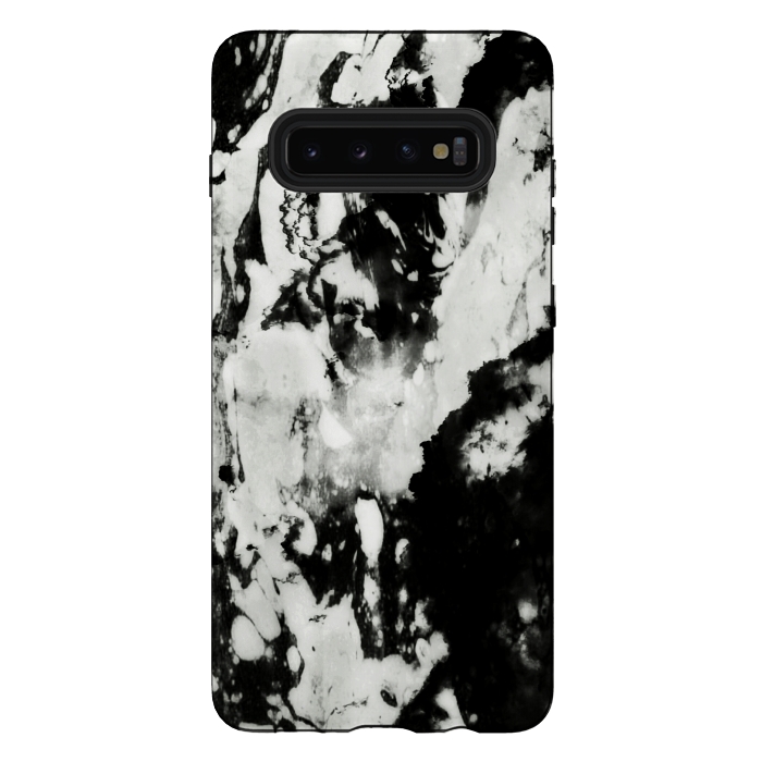 Galaxy S10 plus StrongFit White black marble by Jms