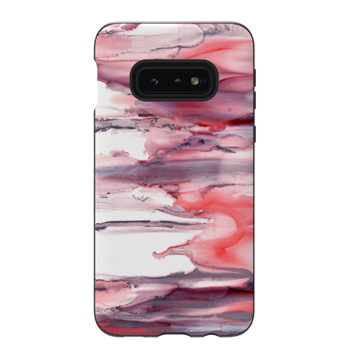 Galaxy S10e StrongFit Pink Ink by Tigatiga