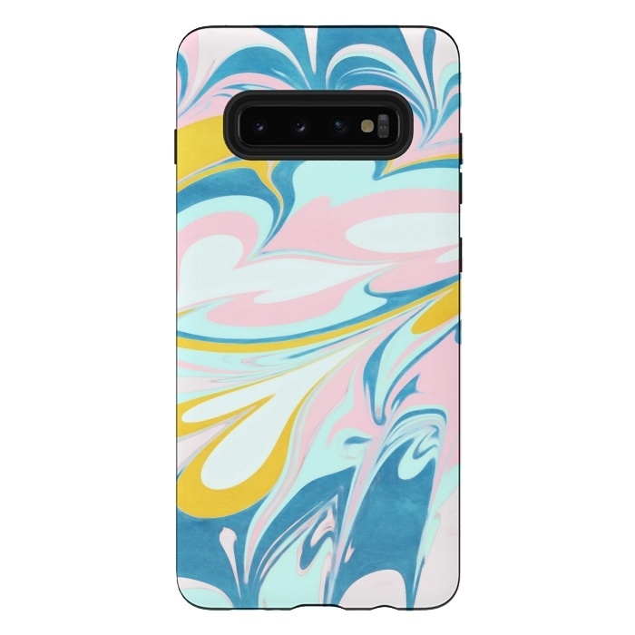 Galaxy S10 plus StrongFit Melted Bubblegum Ice Cream by Micklyn Le Feuvre
