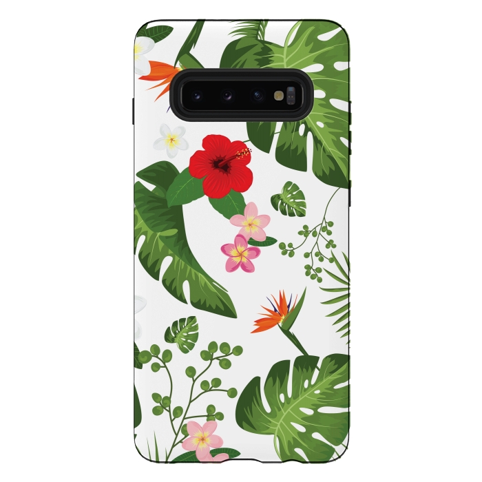 Galaxy S10 plus StrongFit Tropical Flower Background by Bledi