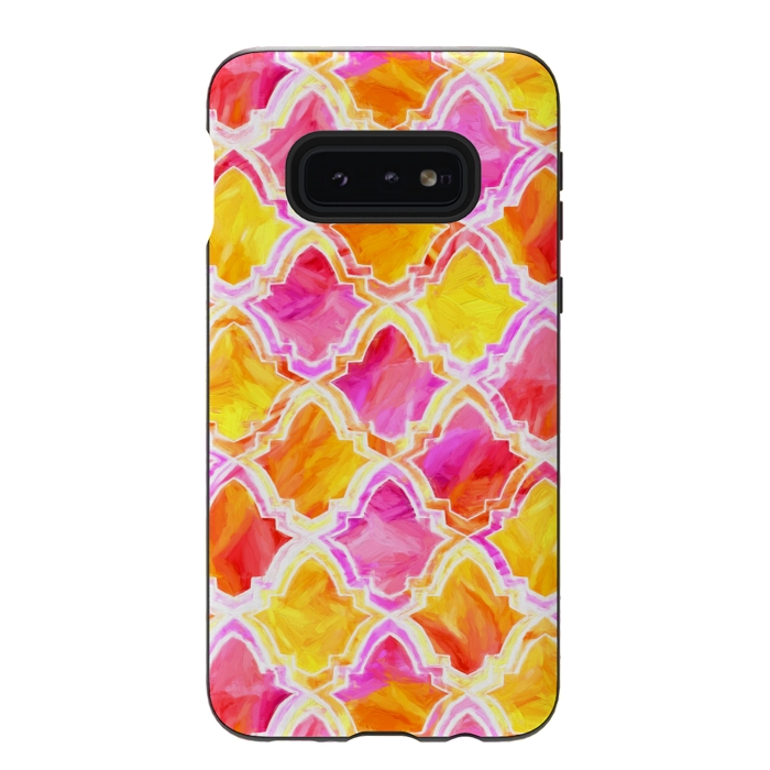 Galaxy S10e StrongFit Marrakesh Inspired Moroccan In Sunset Colors  by Tigatiga