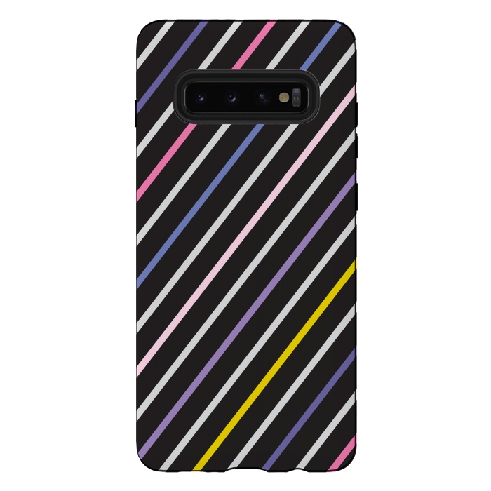 Galaxy S10 plus StrongFit Scribble & Lines Pattern VI by Bledi