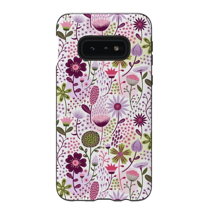 Galaxy S10e StrongFit Celebration Floral by Portia Monberg
