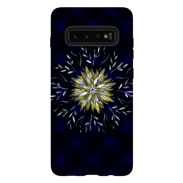 Galaxy S10 plus StrongFit Peridot jewel flower  by Kashmira Baheti