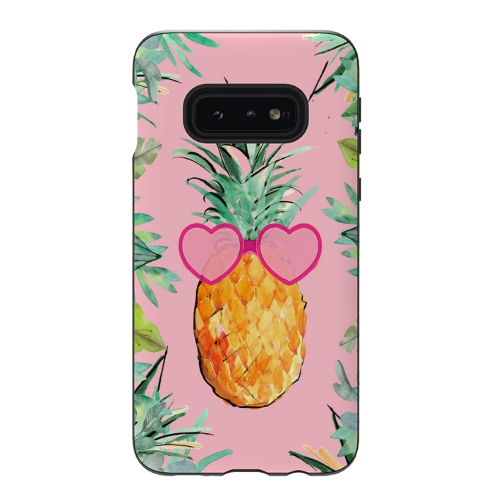 Galaxy S10e StrongFit Cool Pinapple with Glasses by ''CVogiatzi.