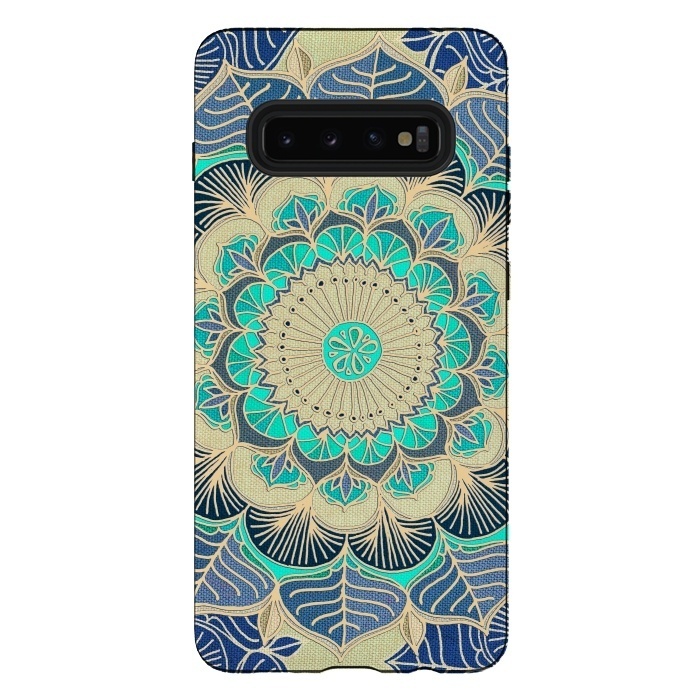 Galaxy S10 plus StrongFit Midnight Bloom by Micklyn Le Feuvre