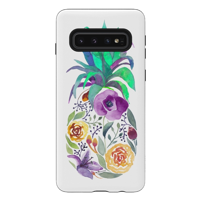 Galaxy S10 StrongFit Pretty Pineapple by gingerlique