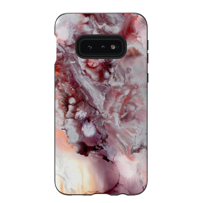 Galaxy S10e StrongFit Alcohol Ink Fire   by Tigatiga