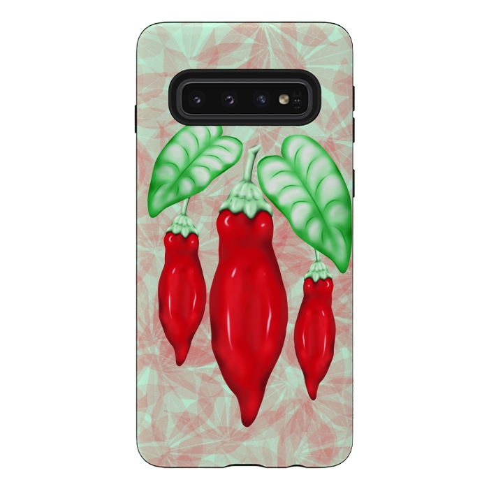 Galaxy S10 StrongFit Red Hot Chilli Pepper Decorative Food Art by BluedarkArt