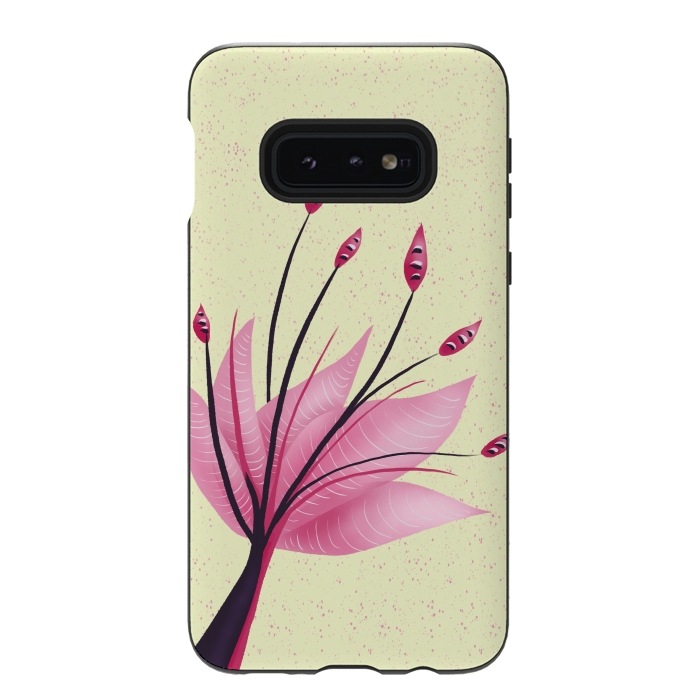 Galaxy S10e StrongFit Pink Abstract Water Lily Flower by Boriana Giormova