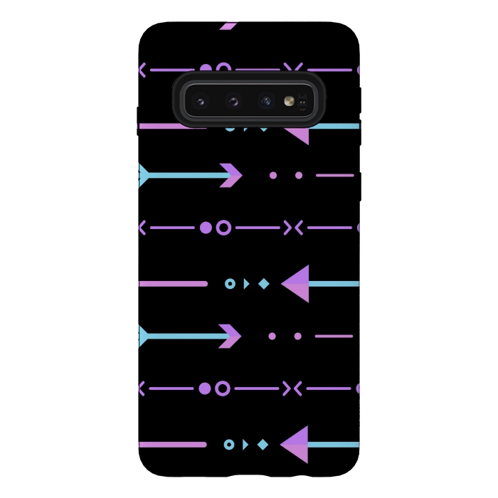 Galaxy S10 StrongFit blue arrow pattern by MALLIKA