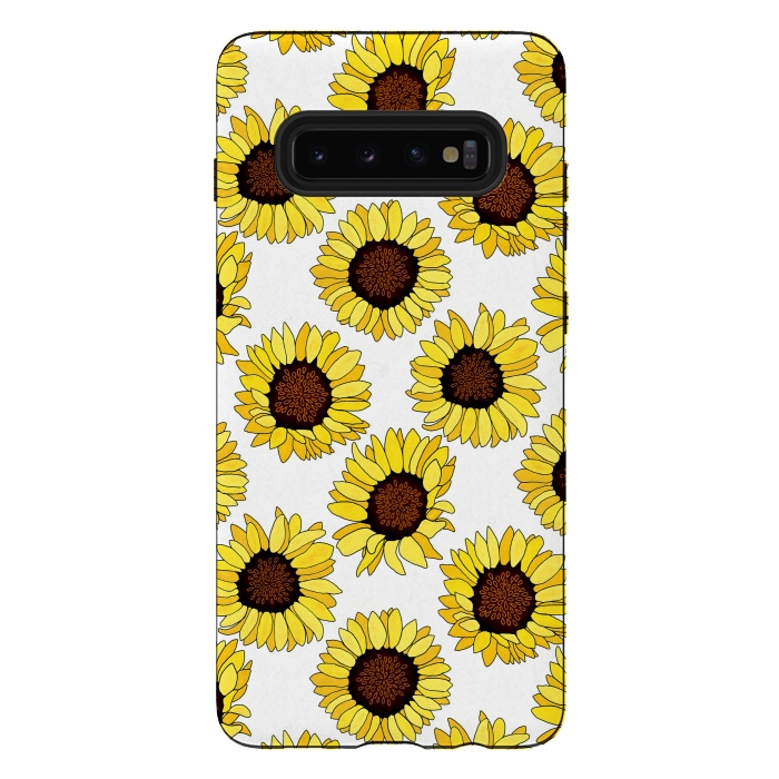 Galaxy S10 plus StrongFit Sunflowers Are The new Roses! - White  by Tigatiga