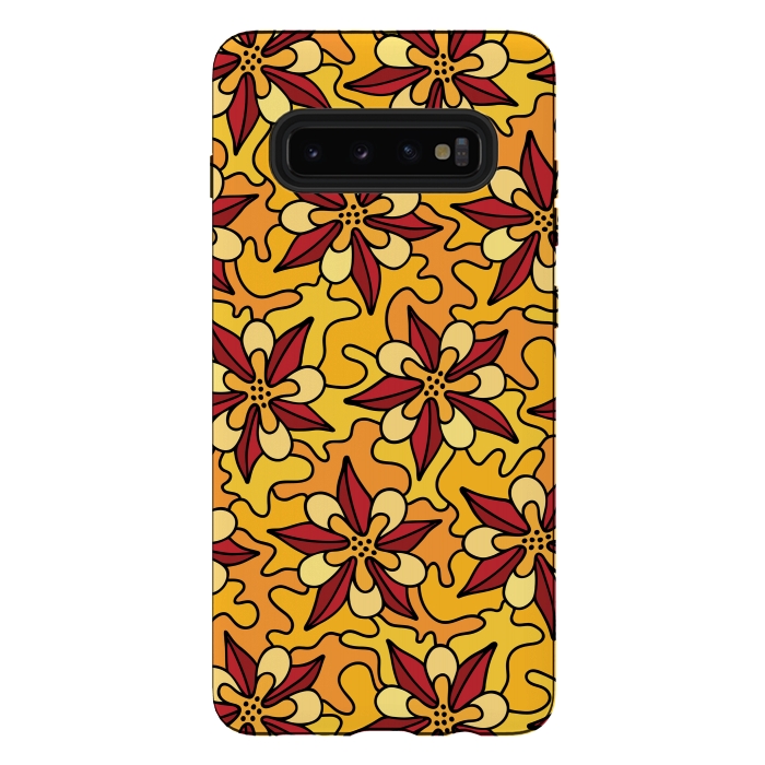 Galaxy S10 plus StrongFit Aquilegia Pattern by Majoih