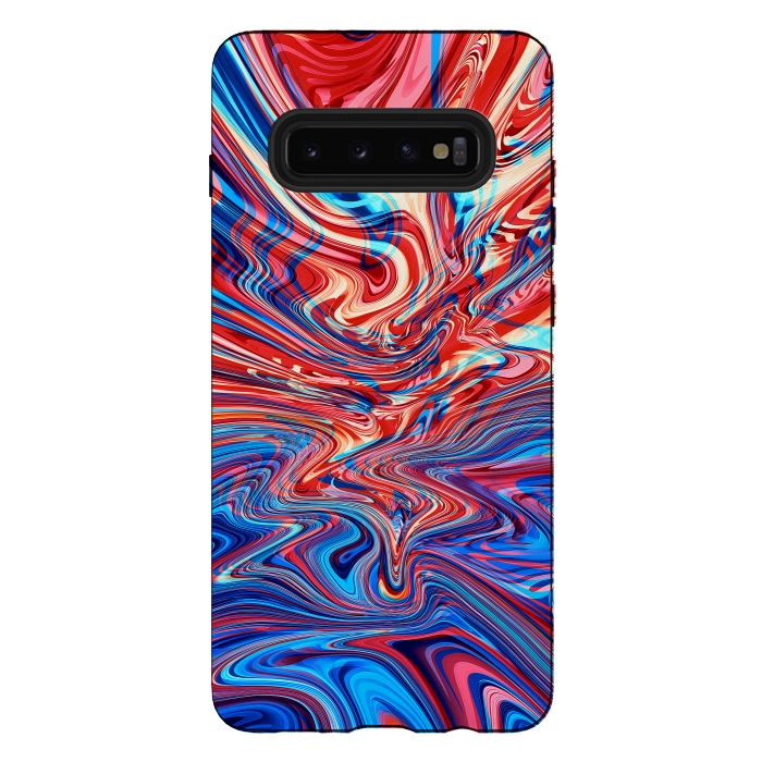Galaxy S10 plus StrongFit Abstract Waves by Art Design Works