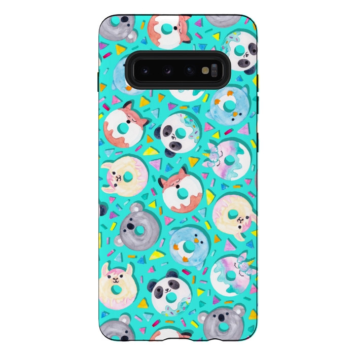Galaxy S10 plus StrongFit Animal Donut Confetti by gingerlique