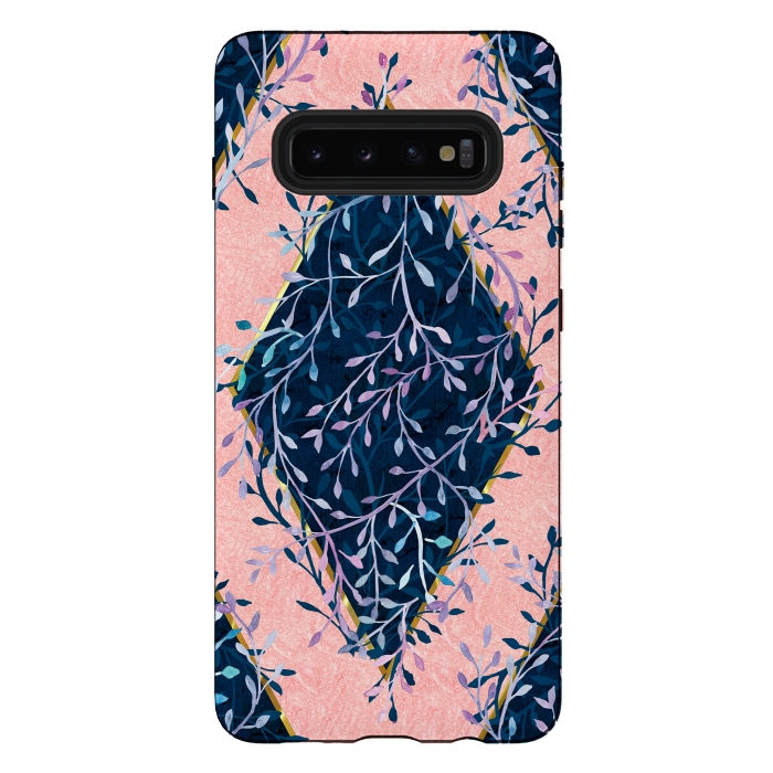 Galaxy S10 plus StrongFit Botanical Diamond by gingerlique