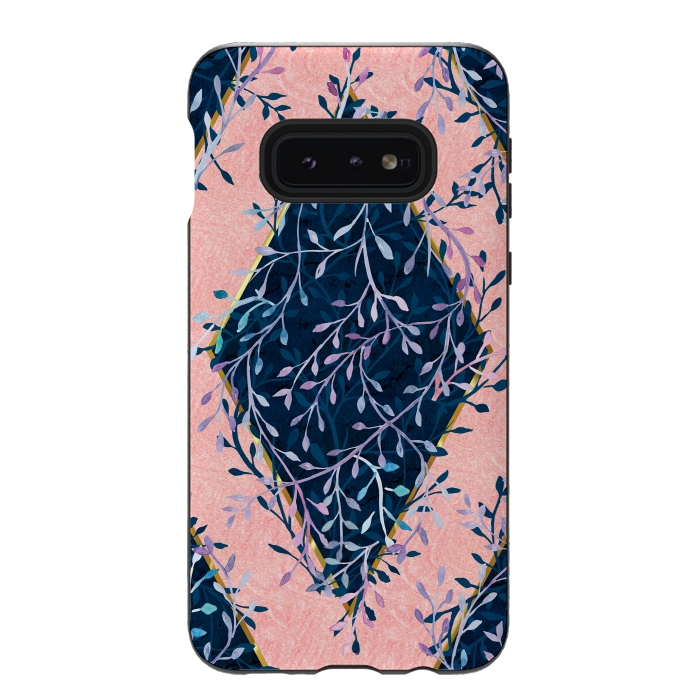 Galaxy S10e StrongFit Botanical Diamond by gingerlique