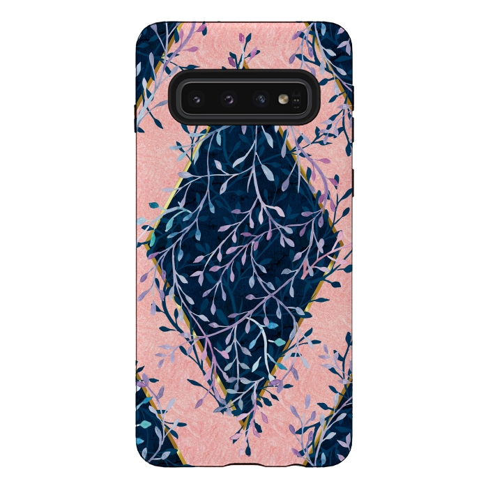 Galaxy S10 StrongFit Botanical Diamond by gingerlique