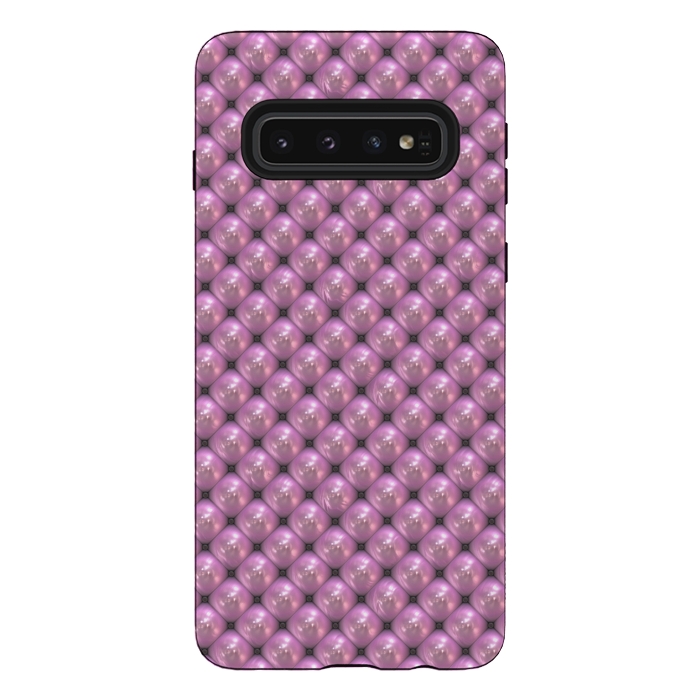 Galaxy S10 StrongFit Pink Pearls by Andrea Haase