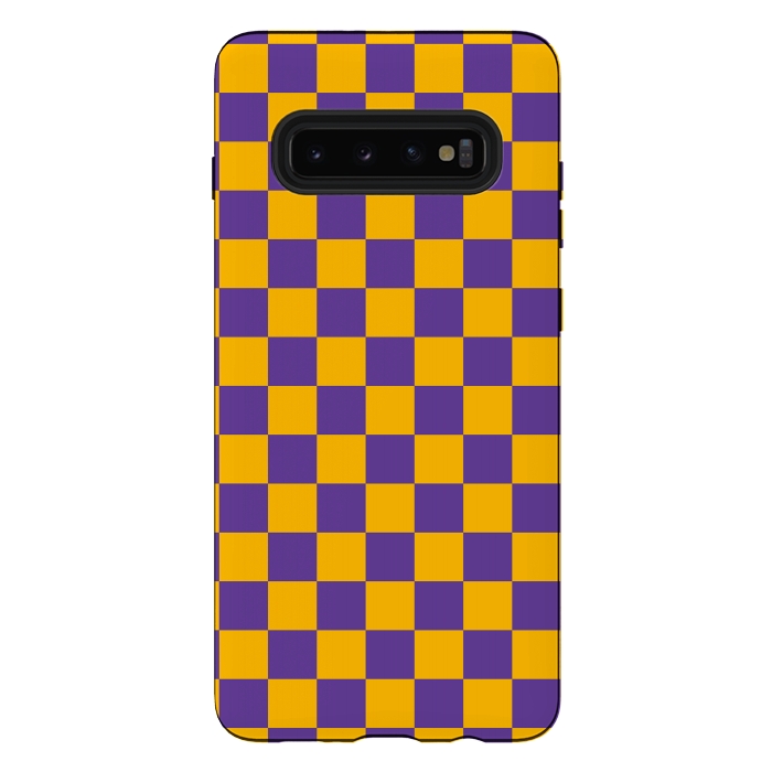 Galaxy S10 plus StrongFit Checkered Pattern II by Art Design Works