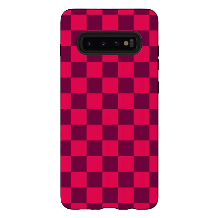 Galaxy S10 plus StrongFit Checkered Pattern IV by Art Design Works