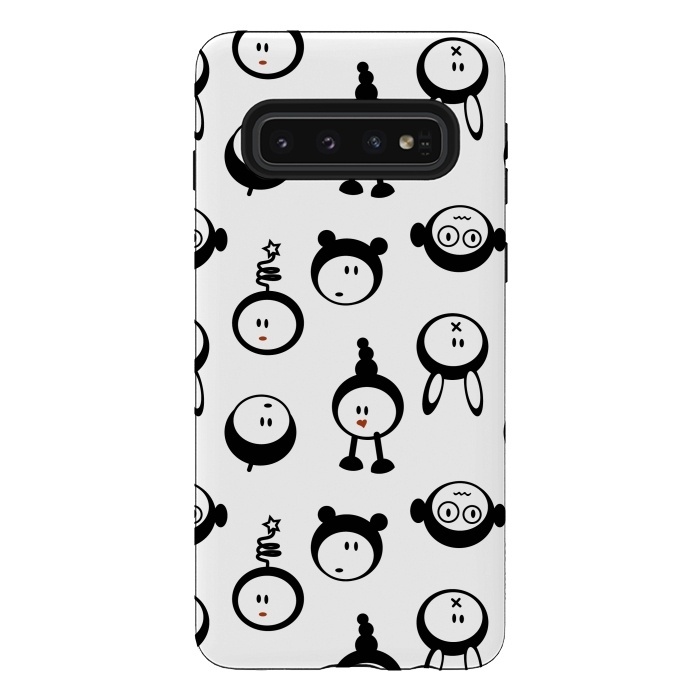 Galaxy S10 StrongFit Cute monsters by Martina